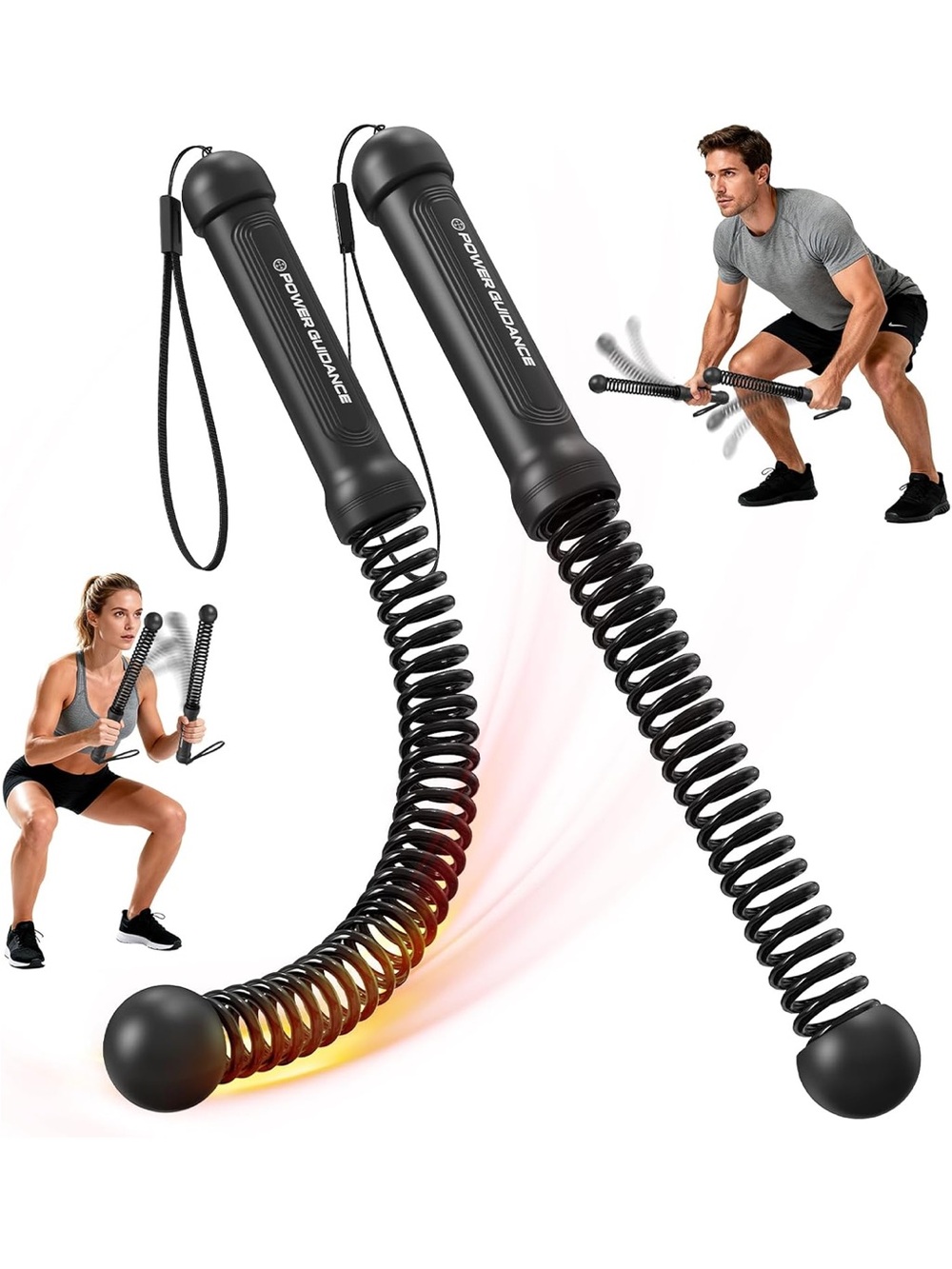 POWER GUIDANCE 2PCS Weighted Ropeless Battle Ropes